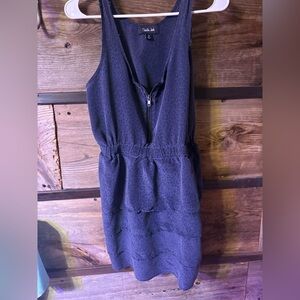 Charlie Jade Sleeveless Silky Zip-Front Mini Dress in WILD print with Zipper